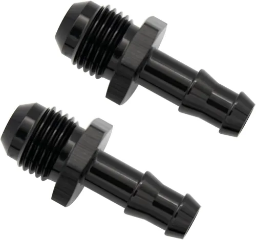 Miniatura 9 de Negro recto aluminio 4AN macho Flare a 1/4 "(6.3mm) Barb Push Hose Barb Fitting Adapter