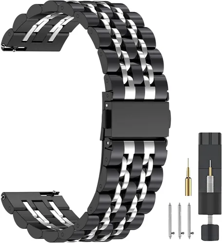 Miniatura 9 de ZPJPPLX Correa Universal de Liberación Rápida para Reloj, Correas de Metal de Acero Inoxidable de 18mm 20mm 22mm para Samsung Galaxy Watch 6/5/4/3