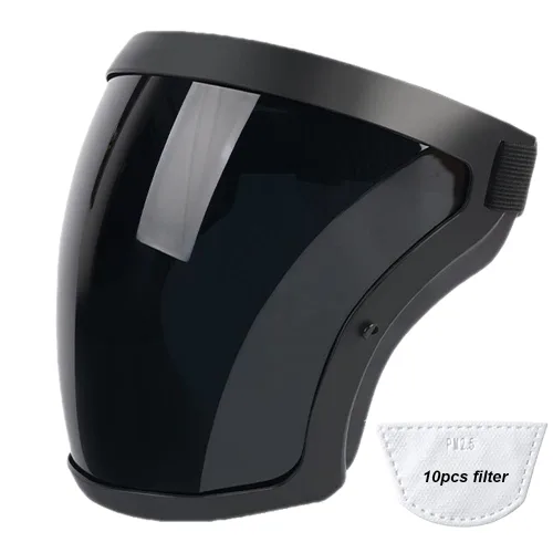 Casco con protector facial completo BFhongly, máscara de protección facial de plástico de alta definición para trabajo, protector facial