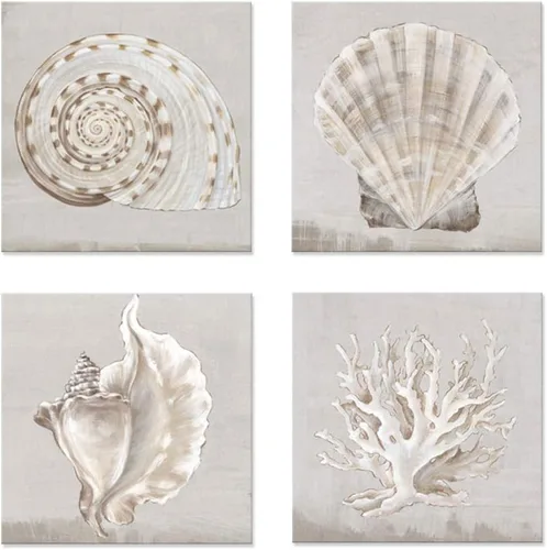 Miniatura 25 de Arte de Lienzo de Pulpo para Pared Pintura Temática de Vida Oceánica Imagen de Animal Marino Azul y Dorado Obra de Arte Costera Imagen de Pulpo
