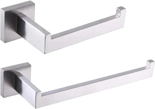 Miniatura 11 de GERZWY Juego de accesorios de baño negro mate SUS304 acero inoxidable ducha de baño conjunto 2 piezas (soporte de papel higiénico toalla anillo)