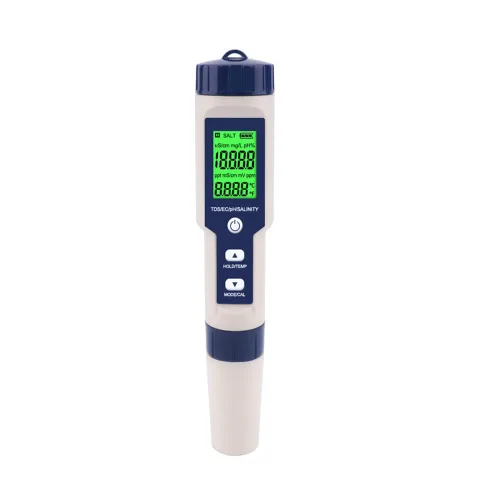 Miniatura 7 de Medidor de pH 7 en 1 Gomass 0.01 Probador de pH de alta precisión digital para agua TDS/EC/Salinidad/Temp/ORP/S. G/PH Probador de pluma de agua Azul