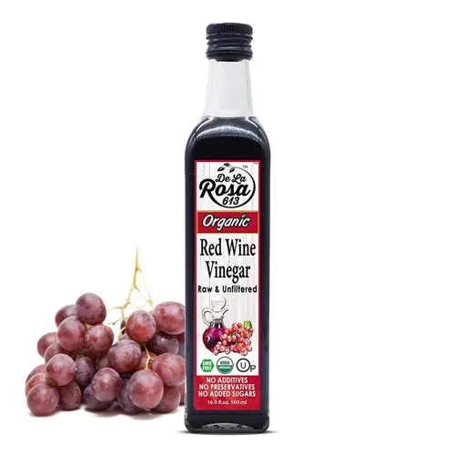 Miniatura 11 de De La Rosa - Vinagre orgánico de vino tinto y blanco, crudo y sin filtrar, con la "madre", Kosher para Pascua, vegano, sin OMG y sin gluten, ideal