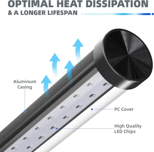 Miniatura 4 de Barrina Luces LED Negras, Lámpara de Luz Negra de Mesa Vertical de Pie T10, 14W, 385-400nm, Luz Negra LED de Escritorio de 1 Pie con Soporte e