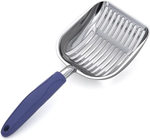 Miniatura 12 de WePet Cuchara de arena para gatos, tamiz de aleación de aluminio, pala de metal profunda, mango largo, tamizado de excrementos, levantador de heces