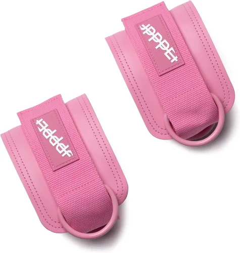 UPPPER Correas de tobillo para máquinas de cable (par) – Accesorio de puño de cable acolchado ajustable para gimnasio, doble anillo en D, calidad