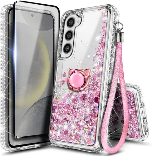 Miniatura 22 de NGB Diseñada para funda Samsung Galaxy Note 10+ (Plus), Rosa/Aguamarina Funda con Purpurina Líquida Brillante Linda para Mujeres Niñas Niños