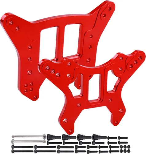 Torre de choque de aluminio delantera y trasera para Arrma 1/8 Kraton/Notorious 6S BLX piezas de repuesto, reemplazo AR330220 y ARA320581 (rojo)