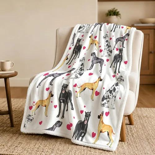 Miniatura 20 de BlessLiving Golden Retriever - Manta con patrones densos de perros, manta de forro polar Sherpa para sofá cama, manta suave y acogedora
