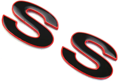 Miniatura 3 de 2 calcomanías de repuesto para guardabarros de Camaro SS 1996-2002 3D (negro rojo)