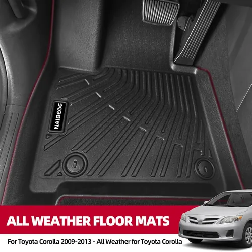 Miniatura 2 de Naibeve Alfombrillas de Piso para Toyota Corolla 2009-2013 - Todo Clima para Toyota Corolla Alfombrillas de Piso Tapete de Carga Forro de Maletero