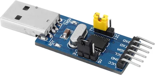 Miniatura 7 de Fafeicy Módulo adaptador convertidor USB a IIC I2C UART, salida de 5 V y 3.3 V, pantalla de estado LED, con cable de puente