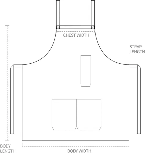 Miniatura 5 de Apron Waterdrop Resistant with Pockets Cooking Kitchen Aprons for Women Men Chef, Black