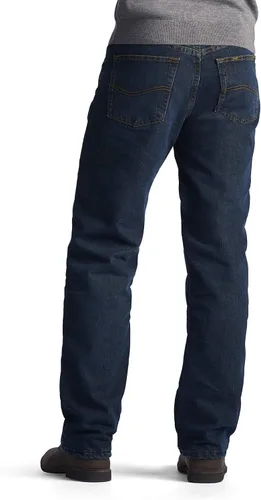 Miniatura 4 de Lee Men's Fleece and Flannel Lined Relaxed-Fit Straight-Leg Jeans