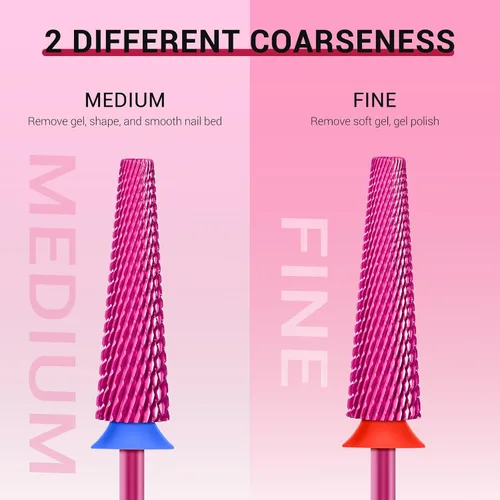 Miniatura 5 de MelodySusie Brocas de uñas súper largas 5 en 1, brocas de carburo de tungsteno de 3/32 pulgadas, adecuadas para manicura, pedicura, cutícula