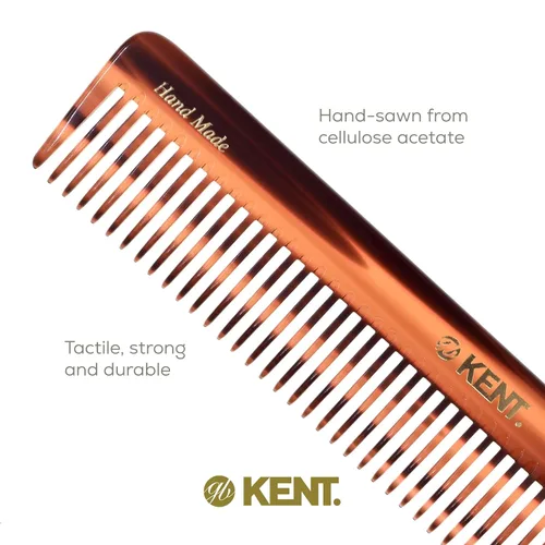 Miniatura 5 de Kent 92T Tortoise - Peines desenredantes de dientes anchos para hombres y mujeres, peine para cabello rizado y ondulado y húmedo o seco, peine