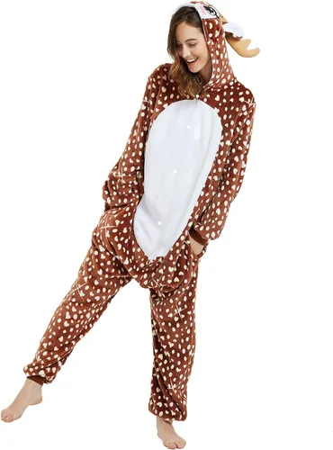 Miniatura 5 de Disfraz de ciervo para mujer, pijama de una sola pieza