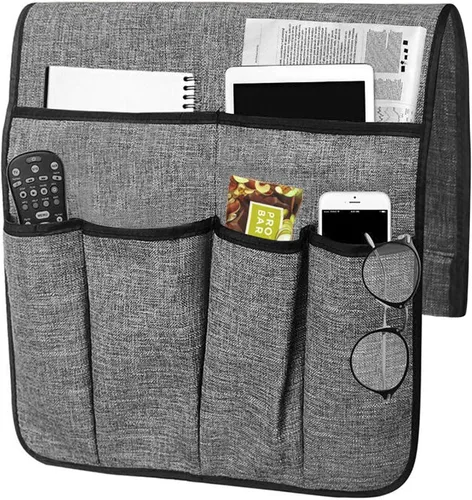 Miniatura 16 de Organizador para sofá, reposabrazos, sillón, sillón, bolsillo de almacenamiento con 8 bolsillos, soporte para control remoto de TV, bolsa de #C