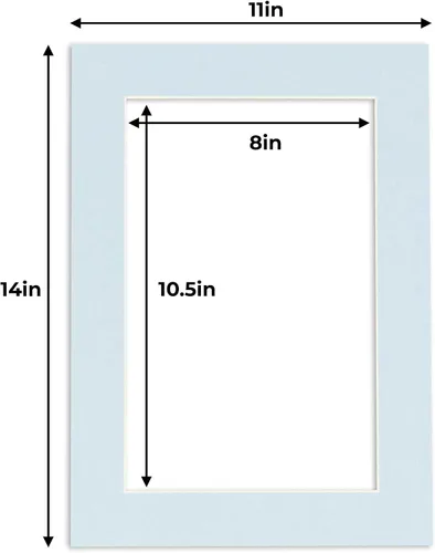 Miniatura 209 de 8.5x11 Mat for 11x14 Frame - Precut Mat Board Acid-Free Brown 8.5x11 Photo Matte Made to Fit a 11x14 Picture Frame, Premium Matboard for Family