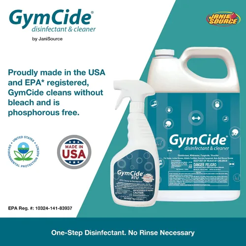 Miniatura 5 de GymCide - Desinfectante concentrado y limpiador para equipos de gimnasio, cascos deportivos, esterillas de yoga, vestuarios y centros de terapia