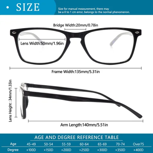 Miniatura 2 de Paquete de 6 lentes de lectura para mujeres y hombres, lentes de bisagra de resorte, bloqueo de luz azul, antifatiga ocular, lectores de computadora