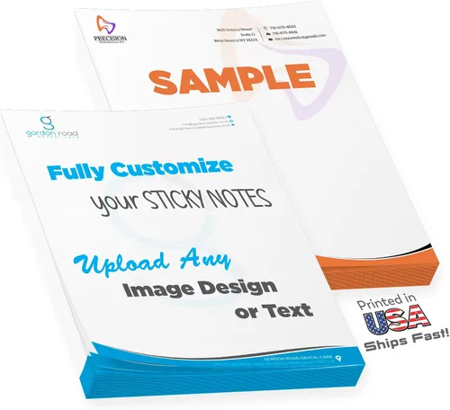 Notas adhesivas personalizadas de 4 x 6 pulgadas con texto o logotipo, bloc de notas personalizadas, bloc de notas de lista de tareas, bloc de notas