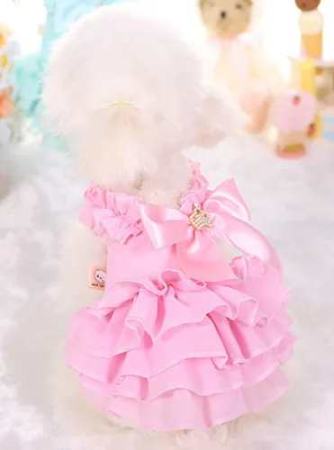 Miniatura 3 de Moda Vestido de Princesa de Chifón para Perro Dulce Cachorro para Perro EXTRAL Pequeño y Perro Pequeño Rosa M