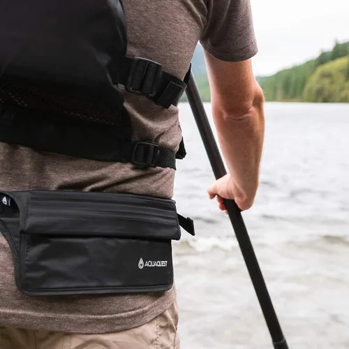 Miniatura 5 de AquaQuest AquaRoo - Cinturón de dinero, la bolsa de viaje original 100% impermeable, desde 1994, cómodo, ajustable, ligero, color negro, Negro