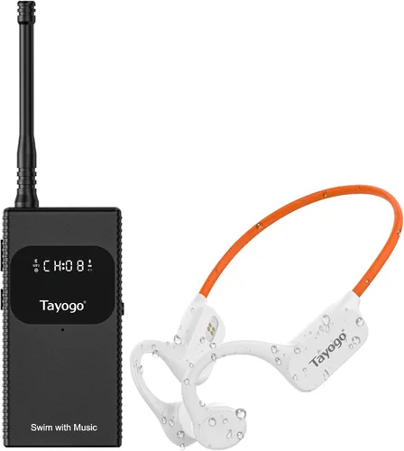 Miniatura 10 de Tayogo Combo de música de natación T6+W18 – Reproductor MP3 de natación impermeable + transmisor Bluetooth No es necesario descargar música