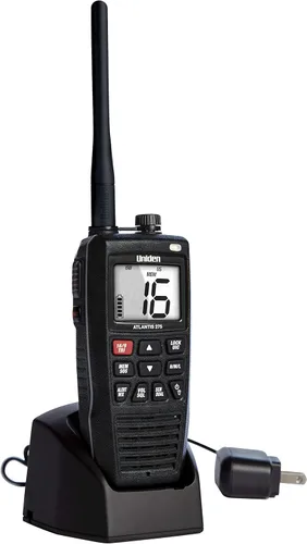 Miniatura 2 de Uniden Atlantis 275 - Radio marina VHF bidireccional de mano, sumergible IPX8 flotante impermeable, pantalla grande de doble color, 6 vatios, todos