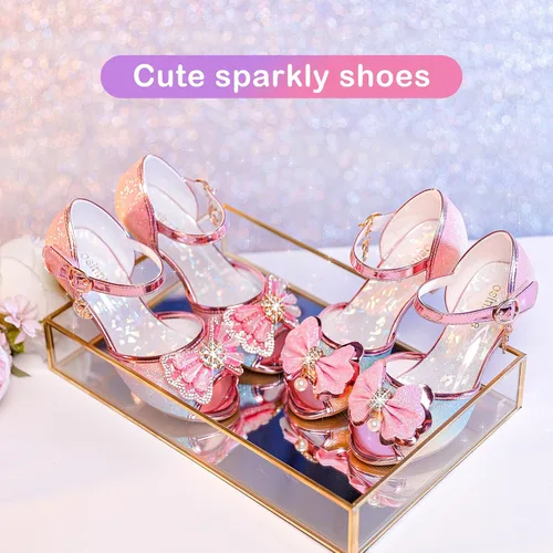Miniatura 8 de Osinnme - Sandalias de boda para niña pequeña y grande