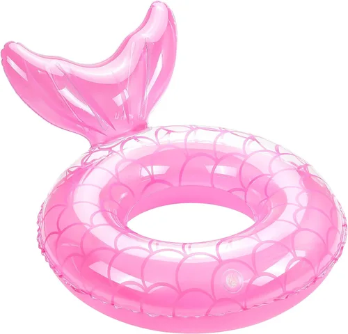 MoKo Anillo de natación inflable, lindo flotador de piscina, decoración de tubo, tubos de natación, piscina al aire libre, playa, flotadores de Rosa