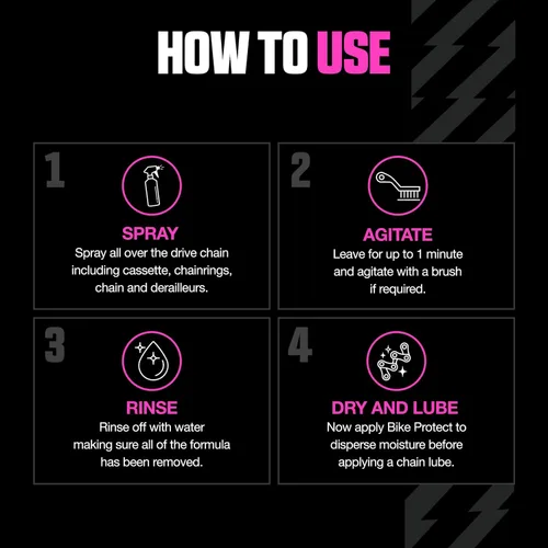 Miniatura 6 de Muc-Off Bio Drivetrain Cleaner Efectivo Limpiador y Desengrasante Biodegradable en Aerosol para Cadena de Bicicleta Apto para Todo Tipo