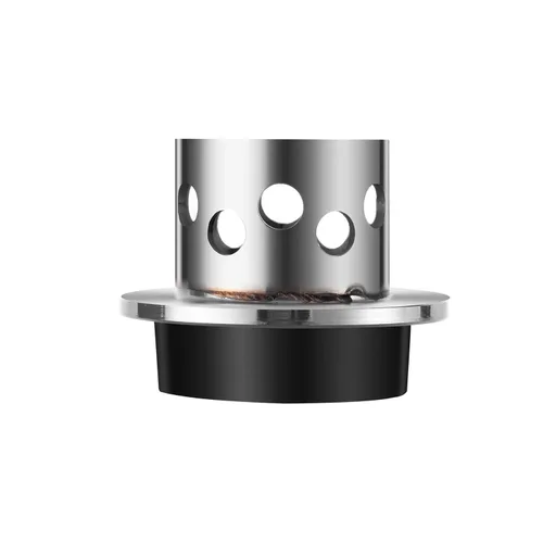 Miniatura 22 de DZQ Frasco de fundición perforada al vacío, acero inoxidable 304 con brida con base de bebedero de goma, varios tamaños para fundición de metal