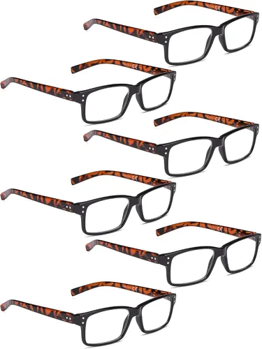 Miniatura 16 de LUR Lentes de lectura (6 unidades, bisagra de resorte, cómodos lectores de plástico (transparente)