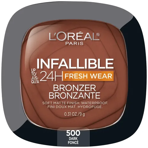 L'Oreal Paris Infallible Fresh Wear - Bronceador suave mate de larga duración hasta 24 horas. Resistente al agua, al calor, a la transferencia, a la