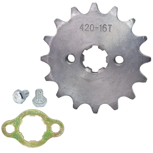 Miniatura 11 de Piñón delantero para motocicleta de 420-10T-0.669 in, se adapta a 50cc 70cc 90cc 110cc 125cc 140cc 160cc Dirt Pit Bike Mini Bike ATV Quad Wheeler