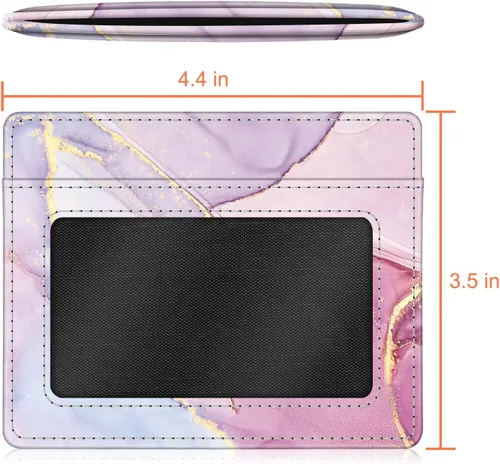 Miniatura 47 de Fintie Billetera delgada y minimalista para bolsillo frontal, con bloqueo RFID, tarjetero y ventana de identificación, para hombre o mujer