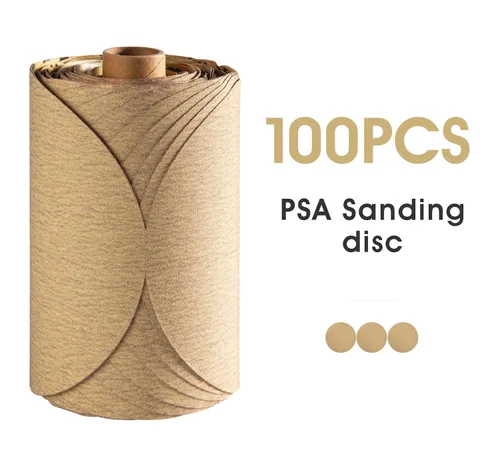 Miniatura 7 de 100 PIEZAS Discos de lija de 6 pulgadas PSA de grano 180 autoadhesivos de respaldo adhesivo para lijadora DA, papel de lija para acabado de madera