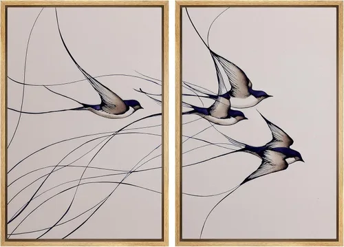 Miniatura 127 de MUDECOR Lienzo enmarcado para pared, bosque brumoso, reflejos, paisaje tranquilo, ilustraciones modernas, arte decorativo, bohemio, tranquilo/zen