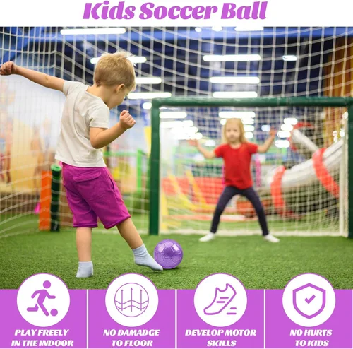 Miniatura 3 de DLUGOPIS Sparkling Pink Toddler Soccer Ball - Mini, Age 3-8, Indoor/Outdoor, Small Size for Boys & Girls (Sparkling Pink, 1)