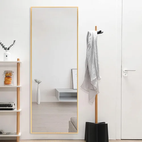 Miniatura 7 de Natsukage - Espejo de cuerpo completo para colgar en la pared o apoyarse contra la pared, espejo de tocador con marco de aleación de aluminio