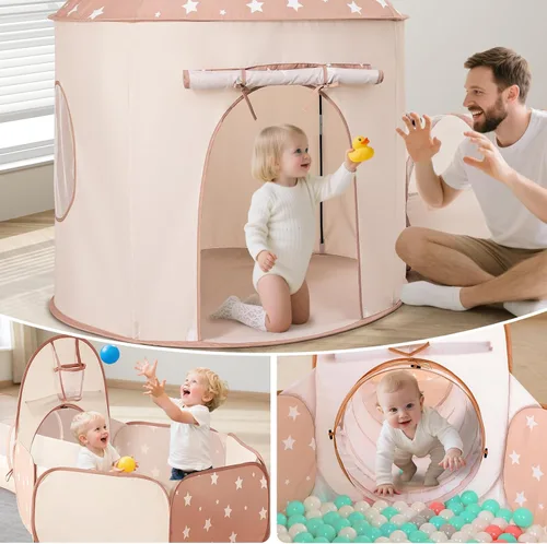 Miniatura 4 de Sumbababy Tienda de campaña para niños con túnel de gateo: pozo de bolas para niños pequeños - Túneles para piscinas de bolas para niños pequeños
