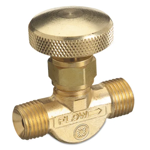Western Enterprises 211 válvulas de flujo de gas no corrosivo, latón, gases no corrosivos, 1/4" NPT (M), 0.5 longitud