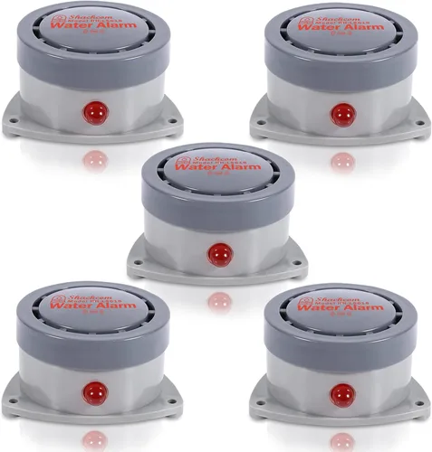 Miniatura 7 de Detector de fugas de agua, paquete de 1 unidad, alarma de agua Shackcom de 110 dB, inalámbrico, resistente al agua y funciona con pilas, alertas