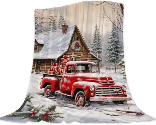 Miniatura 14 de Manta de Navidad para bebé, pequeña, roja, con copos de nieve de Navidad, manta de invierno y vacaciones, manta para arrullo de niños pequeños