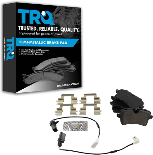 Miniatura 162 de TRQ Pastillas de freno delanteras semi metálicas compatibles con Ford Expedition 2018-2021 F-150 2018-2020 Lincoln Navigator 2018-2022