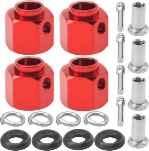 Miniatura 14 de ShareGoo - Extensión de cubo hexagonal de aluminio RC de 0.472 pulgadas, espaciadores de desplazamiento de 0.394 pulgadas, compatible con Traxxas
