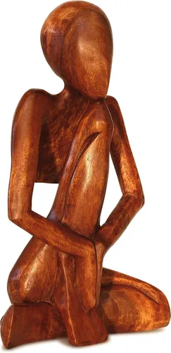 Miniatura 3 de G6 Collection Escultura abstracta de 12 pulgadas, arte hecho a mano de madera – Hombre rezando – Estatua para decoración del hogar, decoración