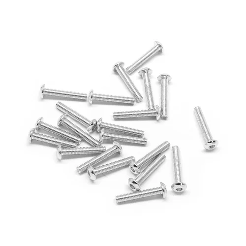 Miniatura 5 de 20pcs M3x16mm Tornillos de cabeza de botón 6063 Aluminio Hex Socket (colores anodizados) (negro)